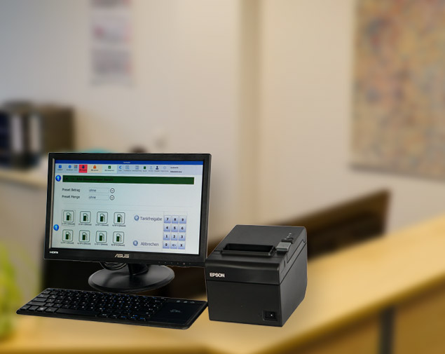 Tankstellensteuerung über Touch-Screen