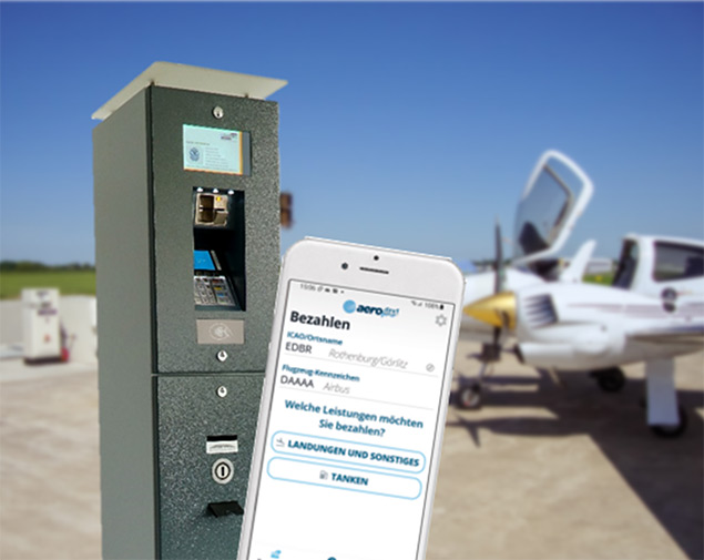 Automaten mit APP-Freigabe an Flugplätzen